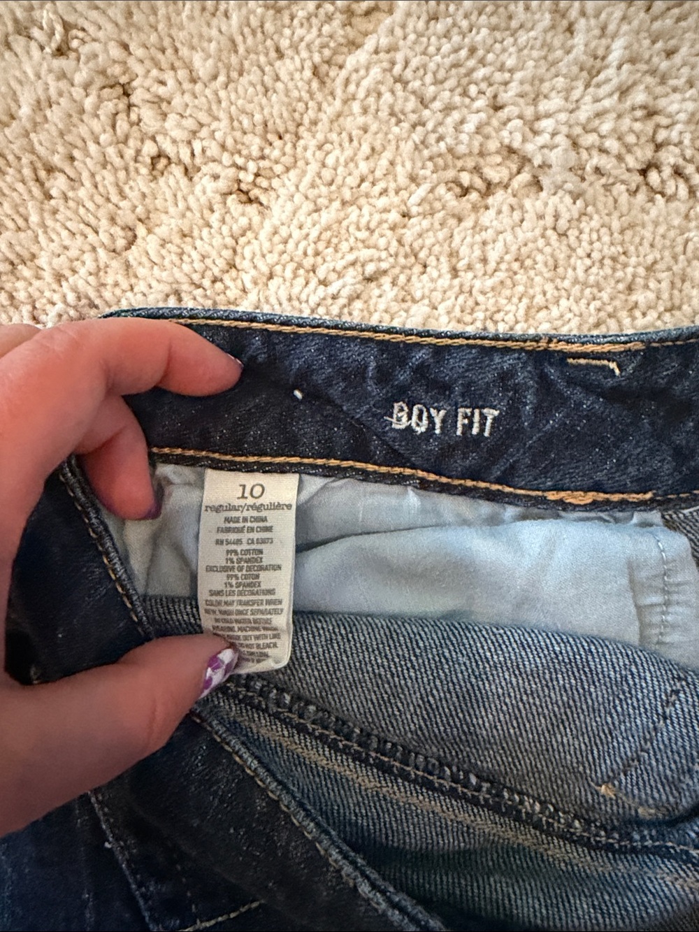 American Eagle Outfitters Dark Blue Cropped Jeans - Picture 2 of 7